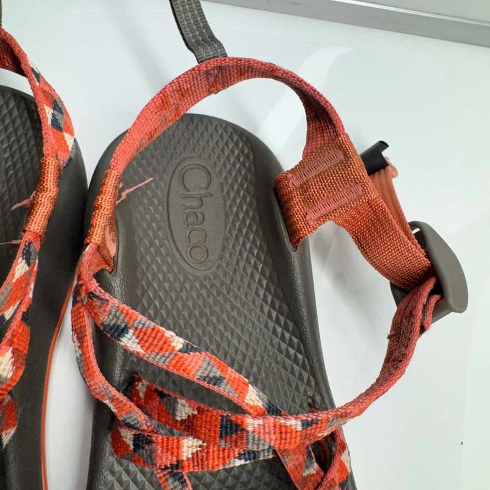 Chaco Z Sandals Youth Rusty Orange Pink Multi Color Strappy Comfort Sport Size 5